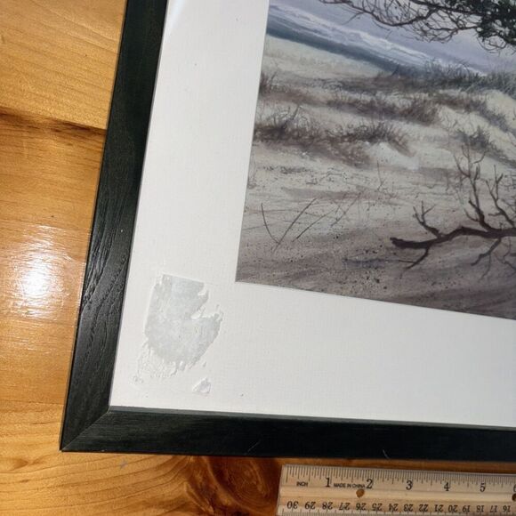 Signed Gerald Robillard Nautical Seaside Print Rocky New England Beach Cape Cod? - Picture 2 of 8
